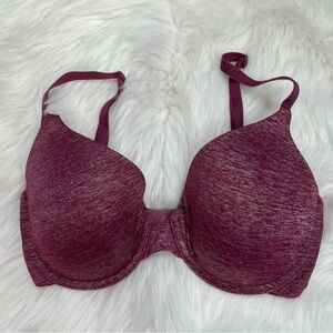 Victoria’s Secret‎ Uplift Semi Demi Bra Size 32DD Heather Plum Purple Underwire